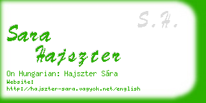 sara hajszter business card